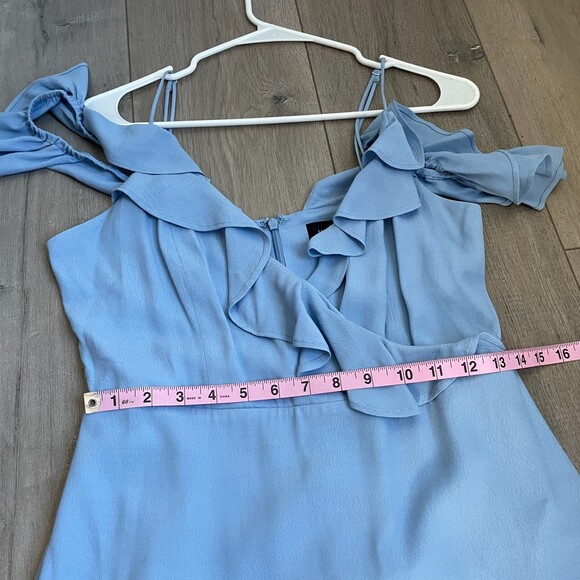 MAJORELLE Salsa Baby Blue ruffle mini Dress - Picture 7 of 13